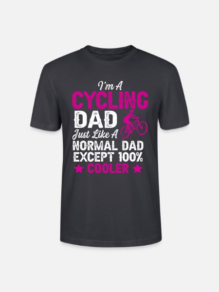 fahrrad dad papa - Stanley/Stella Unisex Bio-T-Shirt CRAFTER - Dunkles Graublau