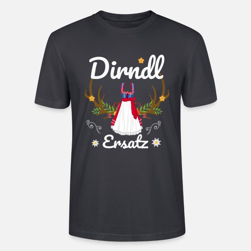 Dirndl Ersatz - Stanley/Stella Unisex Bio-T-Shirt CRAFTER - Dunkles Graublau