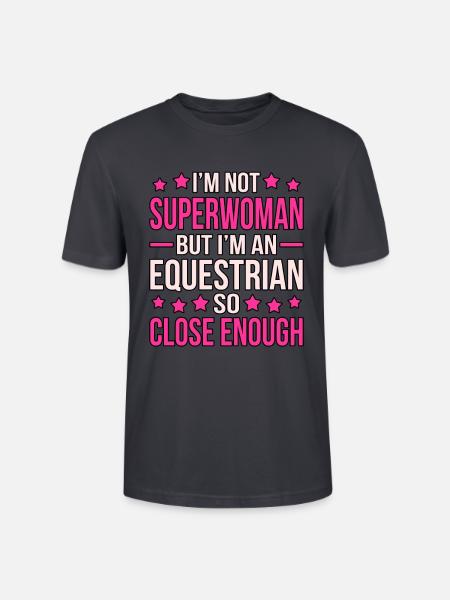 Reiter-lustiges Reiten-mädchen-geschenk - Stanley/Stella Unisex Bio-T-Shirt CRAFTER - Dunkles Graublau