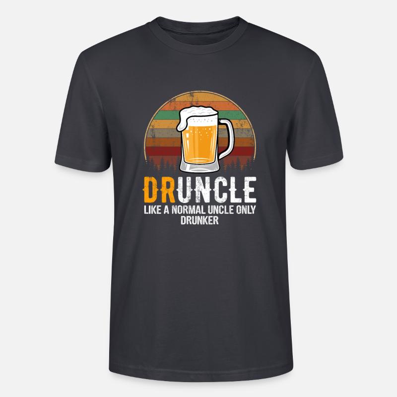 Druncle drinking uncle - Stanley/Stella Unisex Bio-T-Shirt CRAFTER - Dunkles Graublau