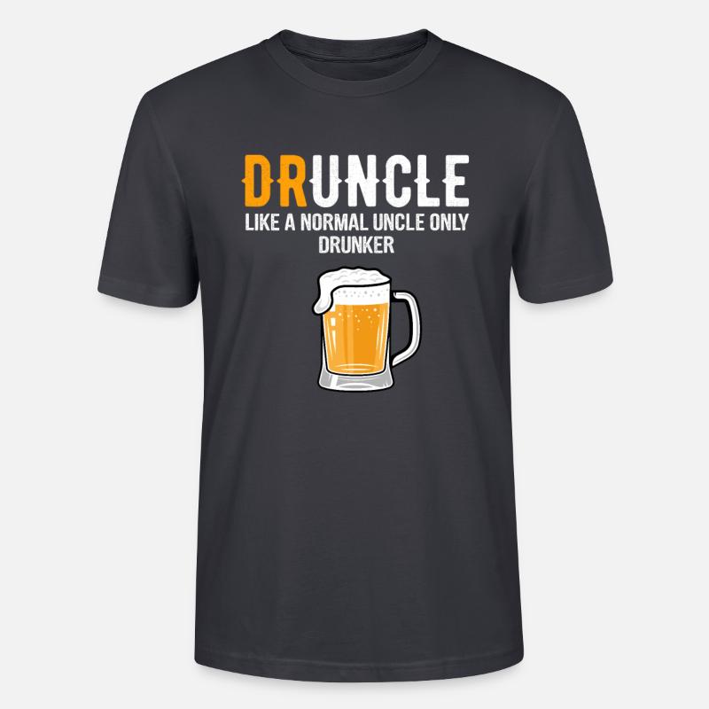 Druncle drinking uncle - Stanley/Stella Unisex Bio-T-Shirt CRAFTER - Dunkles Graublau