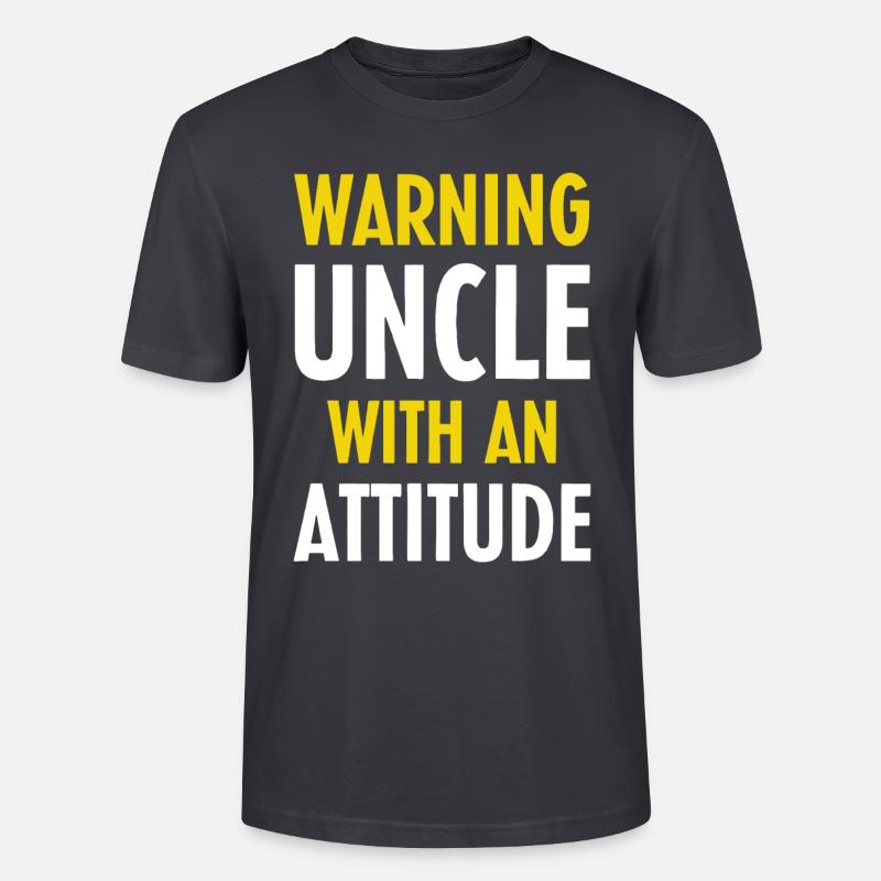 Oncle avec une attitude - T-shirt bio CRAFTER Stanley Stella Unisexe - bleu gris foncé