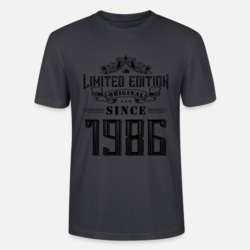Édition limitée 1986 - T-shirt bio CRAFTER Stanley Stella Unisexe - bleu gris foncé