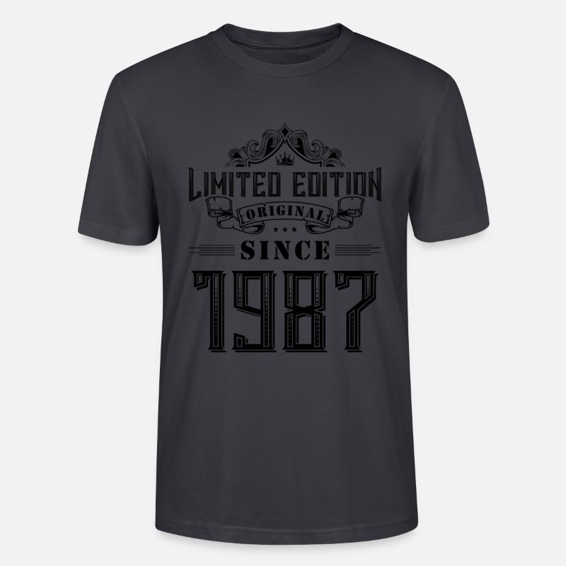 1987 Édition limitée - T-shirt bio CRAFTER Stanley Stella Unisexe - bleu gris foncé