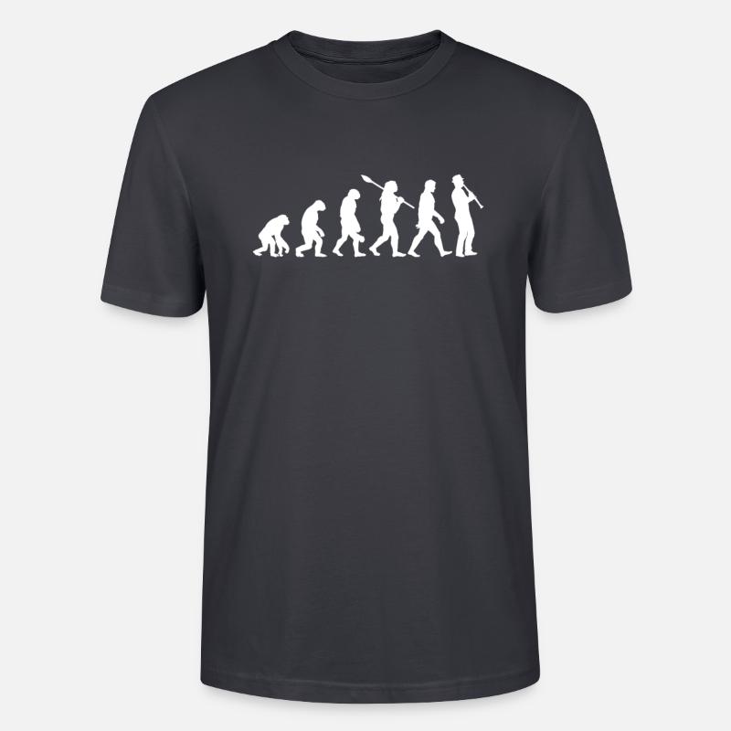 clarinet evolution, clarinet - Stanley/Stella Unisex Bio-T-Shirt CRAFTER - Dunkles Graublau