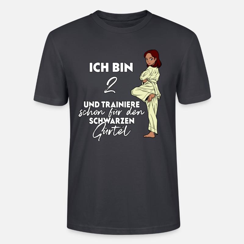 Ich bin 2 - Mädchen Karate - Stanley/Stella Unisex Bio-T-Shirt CRAFTER - Dunkles Graublau