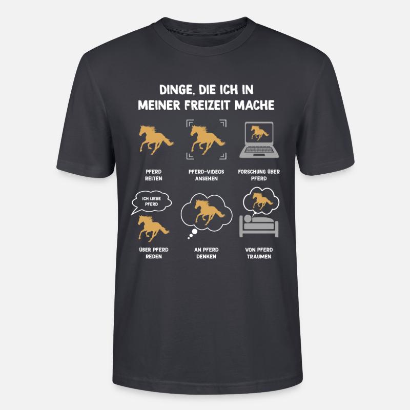 Meine Freizeit v2 11 Pferd - Stanley/Stella Unisex Bio-T-Shirt CRAFTER - Dunkles Graublau