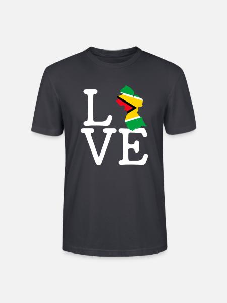 guyana love, guyana - Stanley/Stella Unisex Bio-T-Shirt CRAFTER - Dunkles Graublau