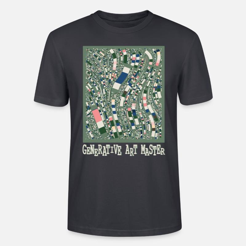 Generativer Kunstmaster-Programmierbildcode - Stanley/Stella Unisex Bio-T-Shirt CRAFTER - Dunkles Graublau