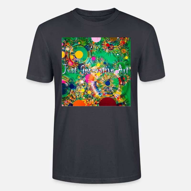 Nur Generative Kunstprogrammierung Bildcode - Stanley/Stella Unisex Bio-T-Shirt CRAFTER - Dunkles Graublau