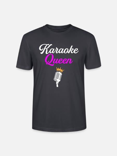 karaoke queen, karaoke - Stanley/Stella Unisex Bio-T-Shirt CRAFTER - Dunkles Graublau