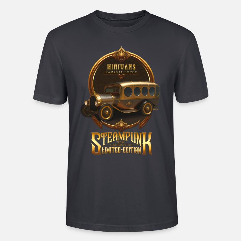 STEAMPUNK OLDTIMER OLDTIMER RETRO VAN - Stanley/Stella Unisex Bio-T-Shirt CRAFTER - Dunkles Graublau
