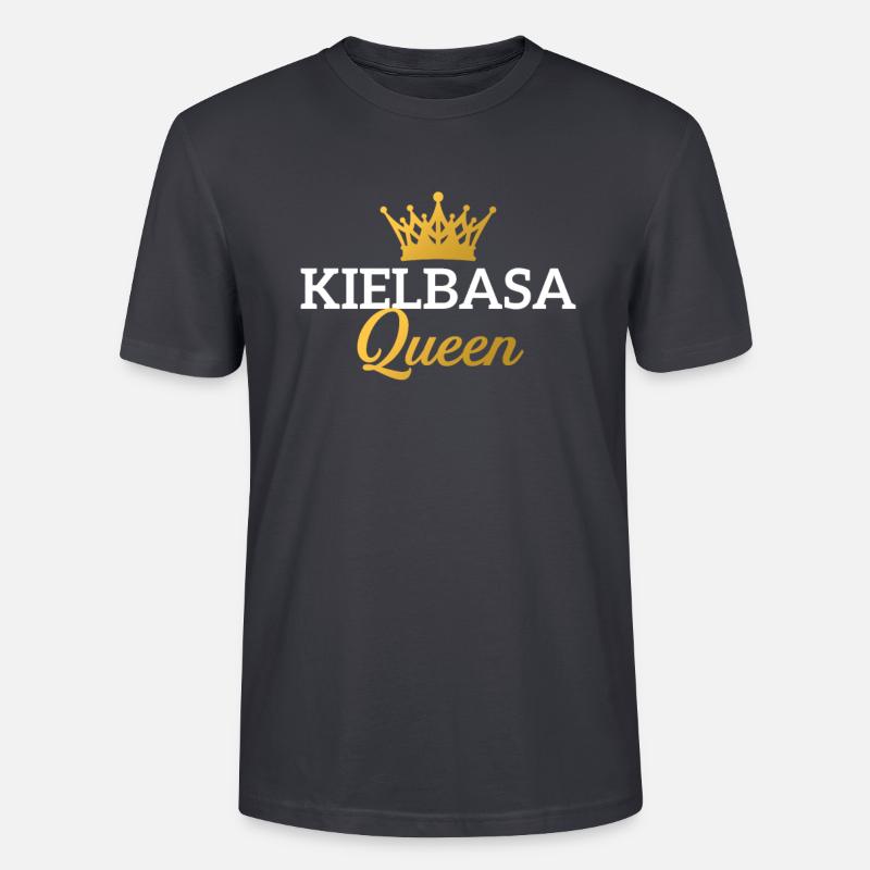 kielbasa queen, kielbasa - Stanley/Stella Unisex Bio-T-Shirt CRAFTER - Dunkles Graublau
