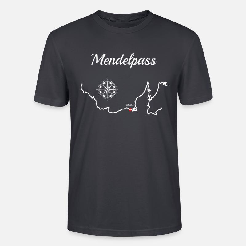 Mendelpass Serpentiner - Stanley/Stella Unisex Bio-T-Shirt CRAFTER - Dunkles Graublau