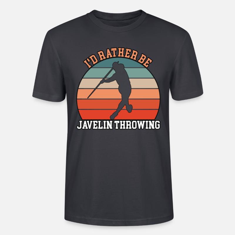 Rather Be Javelin Throwing - Stanley/Stella Unisex Bio-T-Shirt CRAFTER - Dunkles Graublau