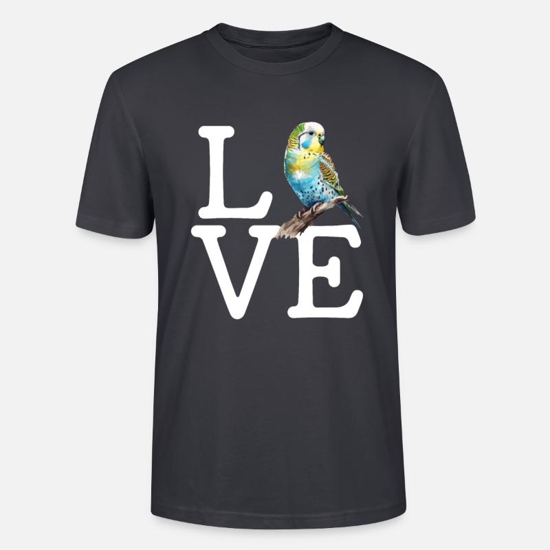 Perruche perruche, perruche - T-shirt bio CRAFTER Stanley Stella Unisexe - bleu gris foncé
