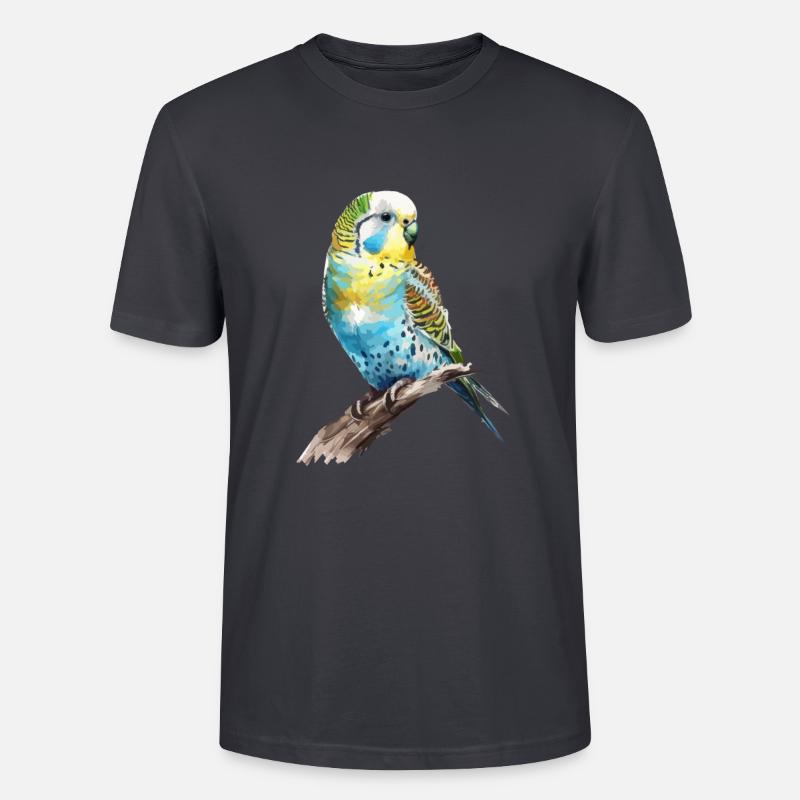 Perruche perruche, perruche - T-shirt bio CRAFTER Stanley Stella Unisexe - bleu gris foncé