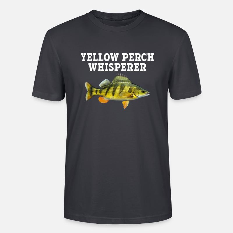 Yellow Perch whisperer, Yellow Perch - Stanley/Stella Unisex Bio-T-Shirt CRAFTER - Dunkles Graublau