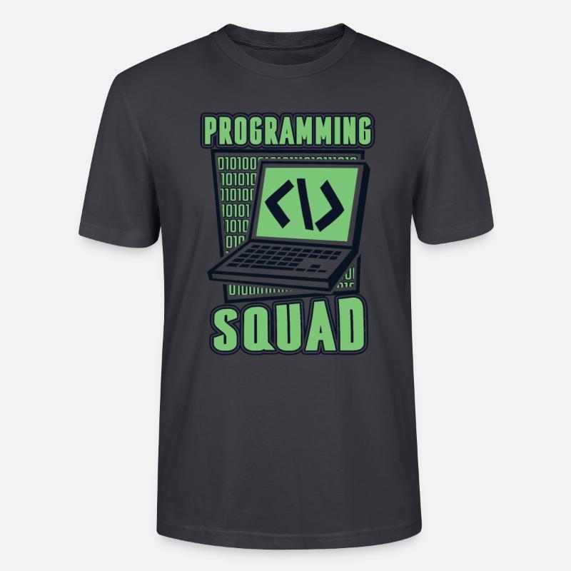 Programming Squad Softwareentwickler Developer - Stanley/Stella Unisex Bio-T-Shirt CRAFTER - Dunkles Graublau