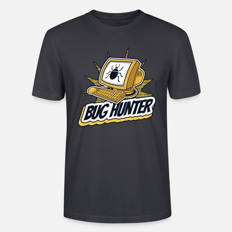 Bug Hunter Softwareingenieur Developer Coder - Stanley/Stella Unisex Bio-T-Shirt CRAFTER - Dunkles Graublau