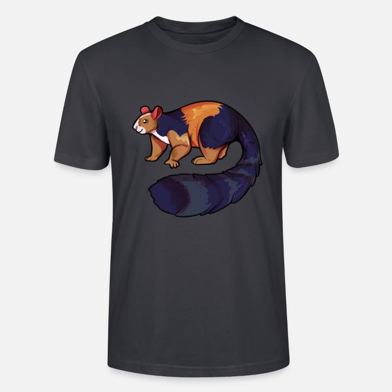 Dessin d’un écureuil géant - T-shirt bio CRAFTER Stanley Stella Unisexe - bleu gris foncé