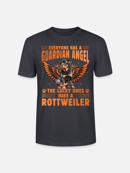 Guardian Angel Rottweiler - Stanley/Stella CRAFTER Unisex Organic T-Shirt - India Ink Grey
