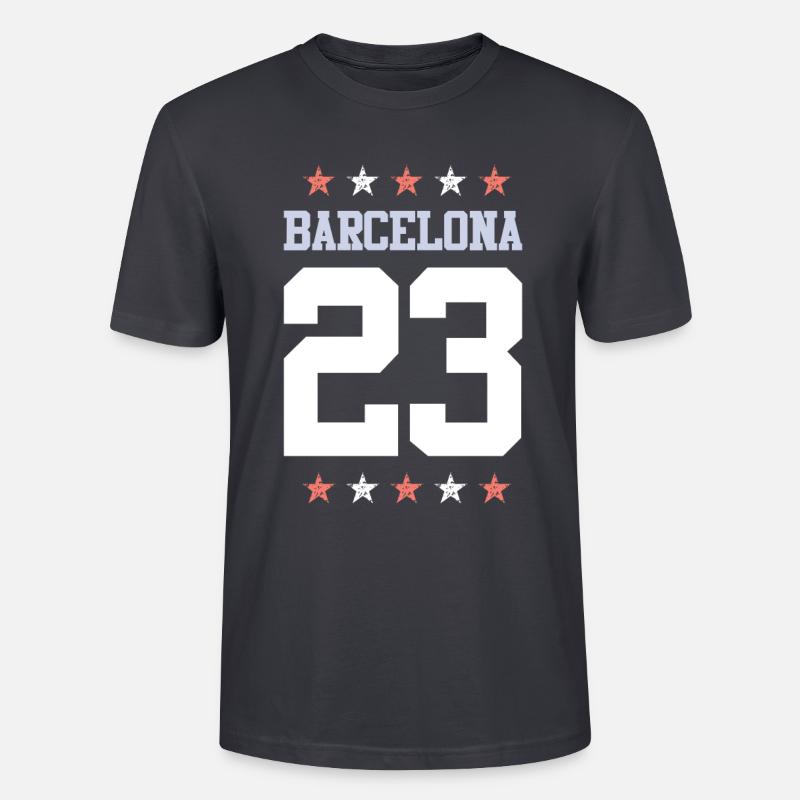 Barcelone 23 - T-shirt bio CRAFTER Stanley Stella Unisexe - bleu gris foncé