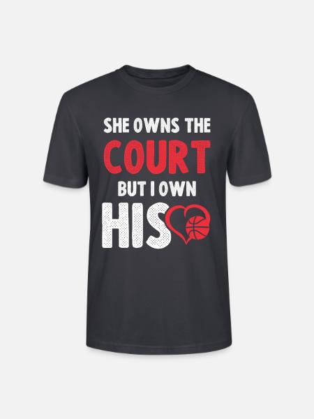 basketball paar liebe - Stanley/Stella Unisex Bio-T-Shirt CRAFTER - Dunkles Graublau