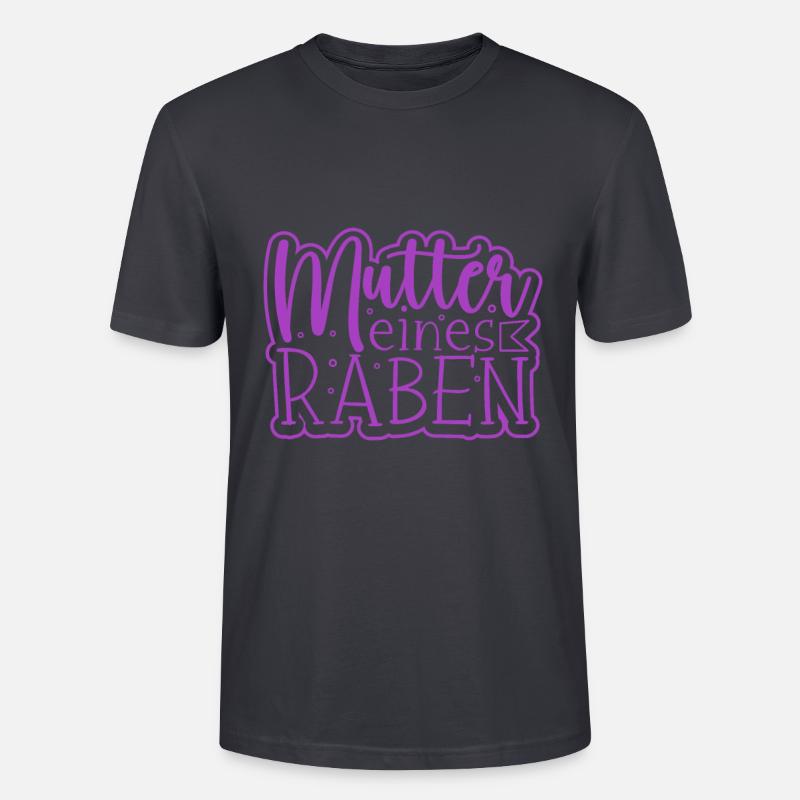 Mutter eines Raben - Rabenmutter - Stanley/Stella Unisex Bio-T-Shirt CRAFTER - Dunkles Graublau