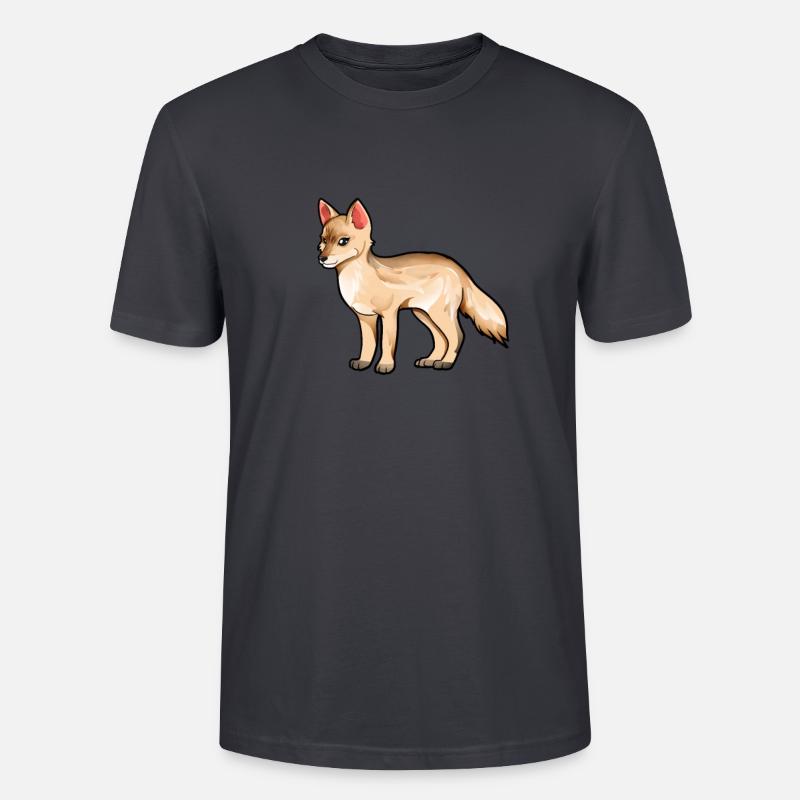 Zeichnung eines Swiftfuchs - Stanley/Stella Unisex Bio-T-Shirt CRAFTER - Dunkles Graublau