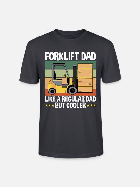 Gabelstaplerfahrer und Vater - Stanley/Stella Unisex Bio-T-Shirt CRAFTER - Dunkles Graublau