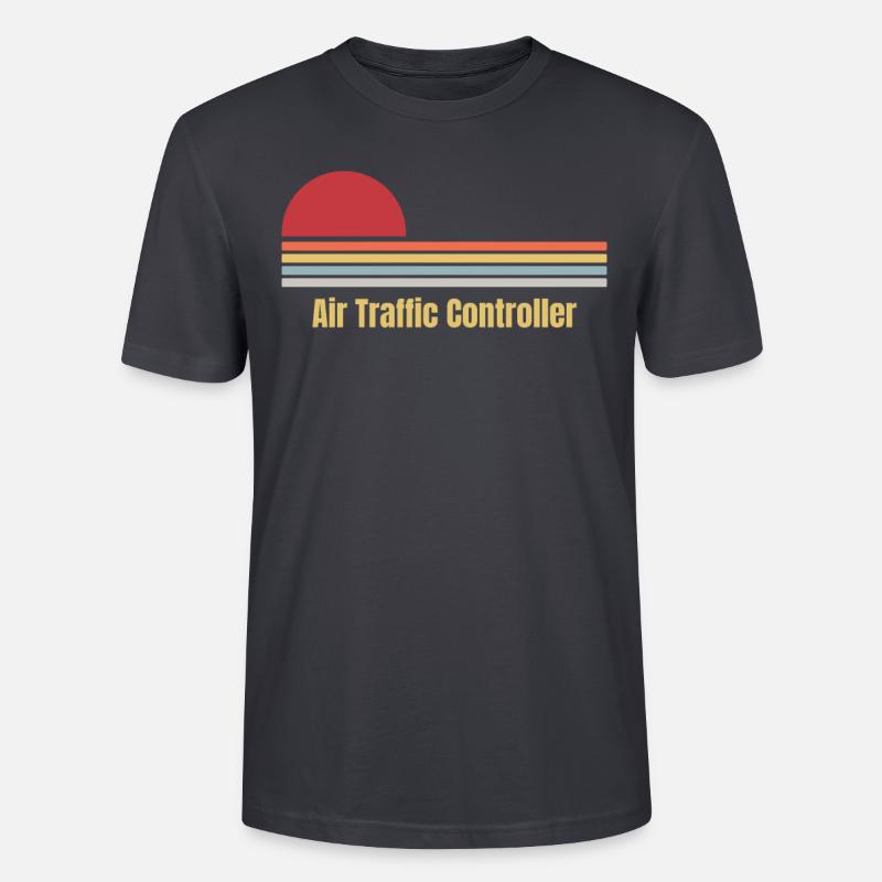 Air Traffic Controller - Stanley/Stella Unisex Bio-T-Shirt CRAFTER - Dunkles Graublau