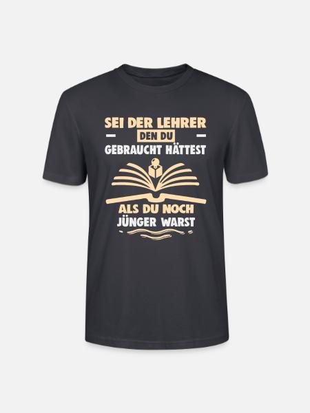 Bester Lehrer Rente Geschenkidee Schüler - Stanley/Stella Unisex Bio-T-Shirt CRAFTER - Dunkles Graublau