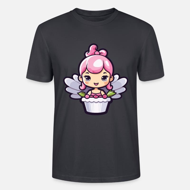 Fee Backen Kuchen Comic - Stanley/Stella Unisex Bio-T-Shirt CRAFTER - Dunkles Graublau