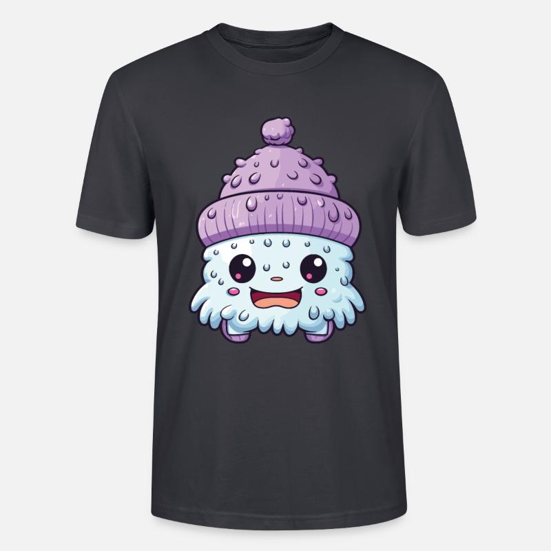 Winter Eskimo Comic Winterlich - Stanley/Stella Unisex Bio-T-Shirt CRAFTER - Dunkles Graublau