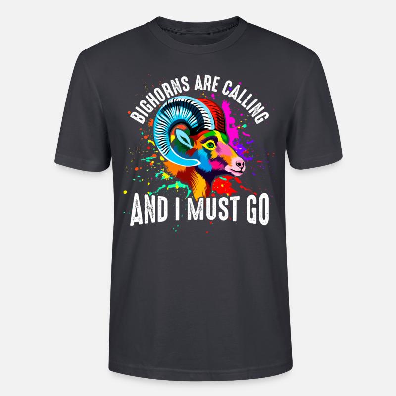 Die Dickhörner rufen - Stanley/Stella Unisex Bio-T-Shirt CRAFTER - Dunkles Graublau