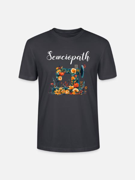 Sewciopath, Quilting sewing - Stanley/Stella Unisex Bio-T-Shirt CRAFTER - Dunkles Graublau