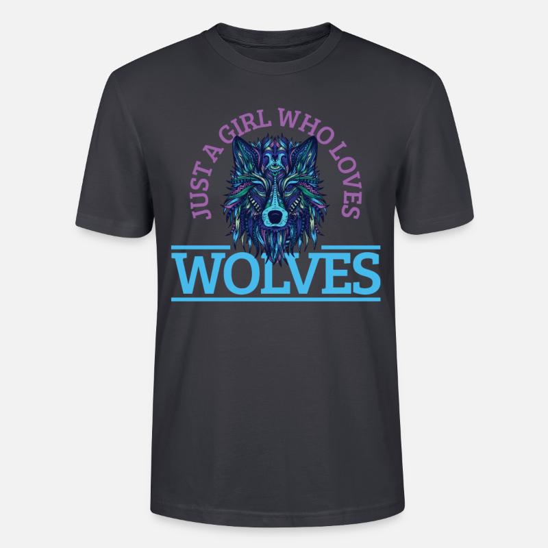 Wolf Geschenk - Stanley/Stella Unisex Bio-T-Shirt CRAFTER - Dunkles Graublau