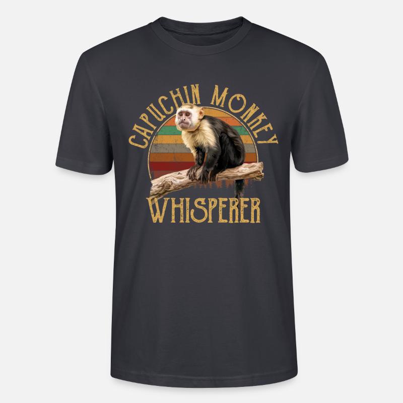 Capuchin monkey whisperer - Stanley/Stella Unisex Bio-T-Shirt CRAFTER - Dunkles Graublau