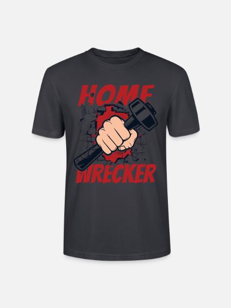 Hauszerstörer Heimwerkerhaus Abrisshaus - Stanley/Stella Unisex Bio-T-Shirt CRAFTER - Dunkles Graublau