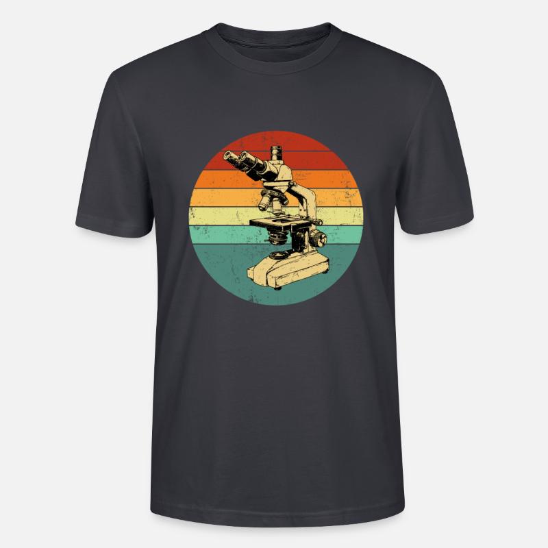 Microscopy Scientist Biologist Microscope - Stanley/Stella Unisex Bio-T-Shirt CRAFTER - Dunkles Graublau