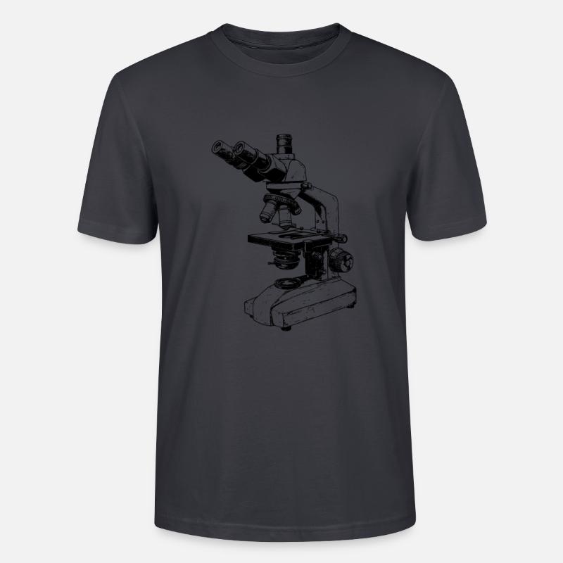 Microscopie Scientifique Biologiste Microscope - T-shirt bio CRAFTER Stanley Stella Unisexe - bleu gris foncé