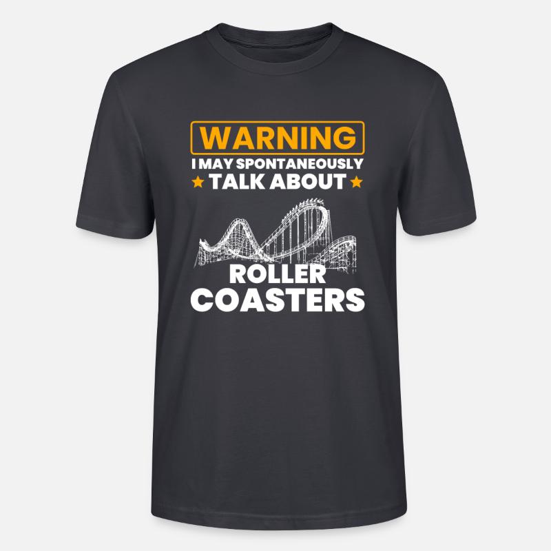 talk spontaneously rollercoasters - Stanley/Stella Unisex Bio-T-Shirt CRAFTER - Dunkles Graublau
