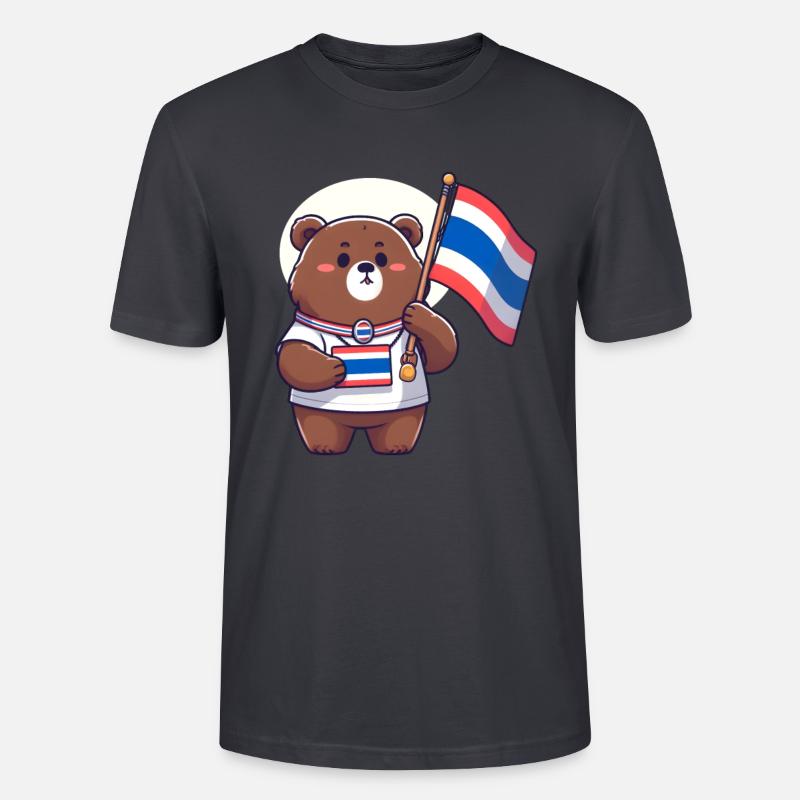 Thai Bär - Stanley/Stella Unisex Bio-T-Shirt CRAFTER - Dunkles Graublau