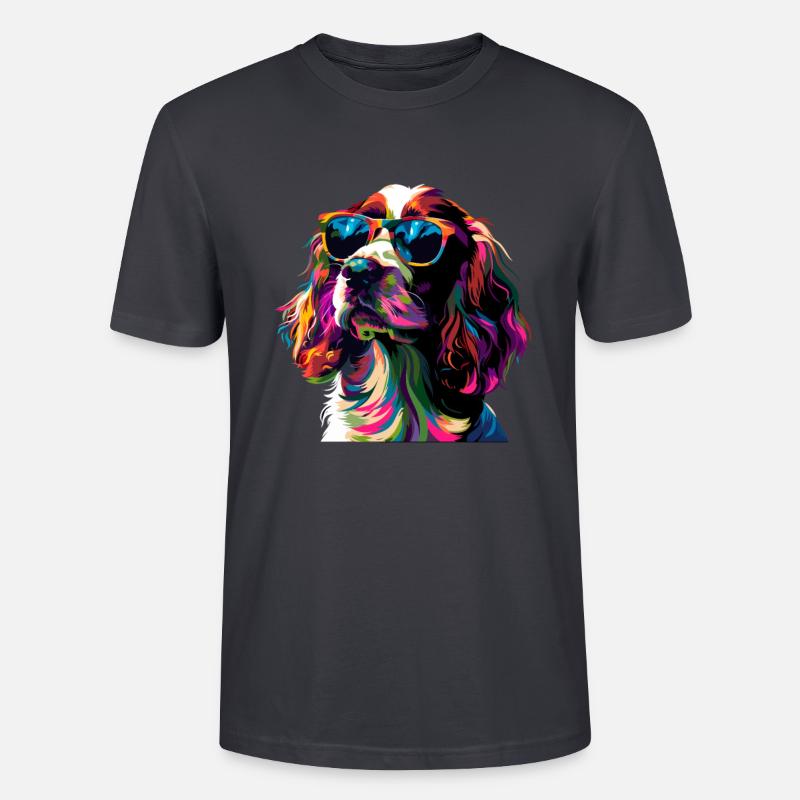 springer spaniel - Stanley/Stella Unisex Bio-T-Shirt CRAFTER - Dunkles Graublau