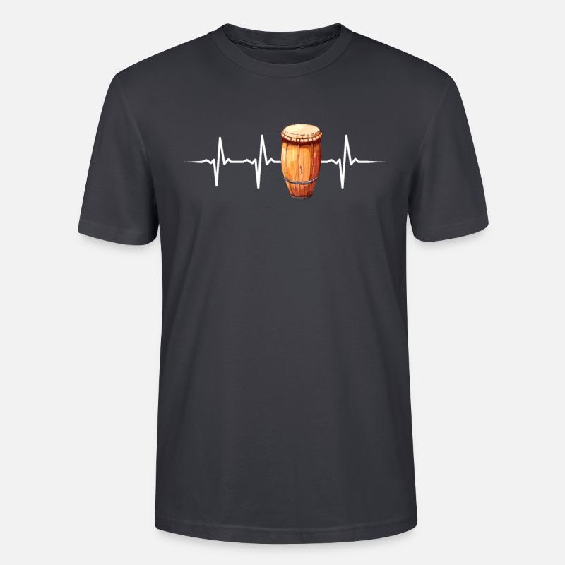conga instrument drums - Stanley/Stella Unisex Bio-T-Shirt CRAFTER - Dunkles Graublau