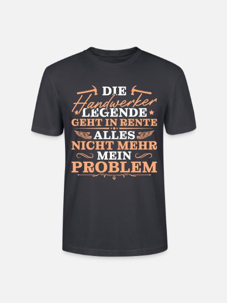 Rentner Handwerker Legende in Rente - Stanley/Stella Unisex Bio-T-Shirt CRAFTER - Dunkles Graublau