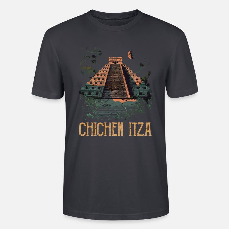 chichen itza mexico - Stanley/Stella Unisex Bio-T-Shirt CRAFTER - Dunkles Graublau