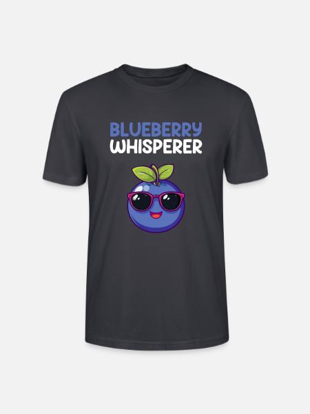 blueberry whisperer, blueberry - Stanley/Stella Unisex Bio-T-Shirt CRAFTER - Dunkles Graublau