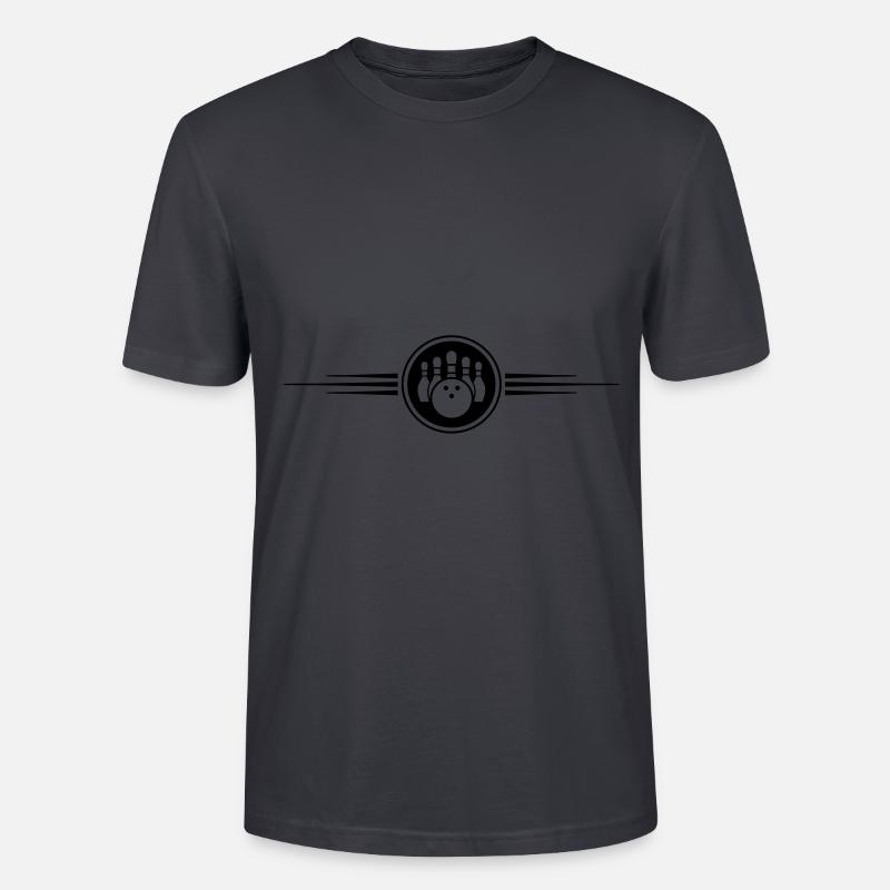 icône de course de bowling - T-shirt bio CRAFTER Stanley Stella Unisexe - bleu gris foncé